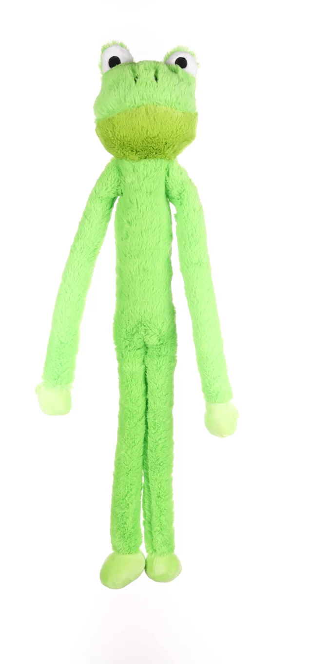 Green frog dog toy best sale