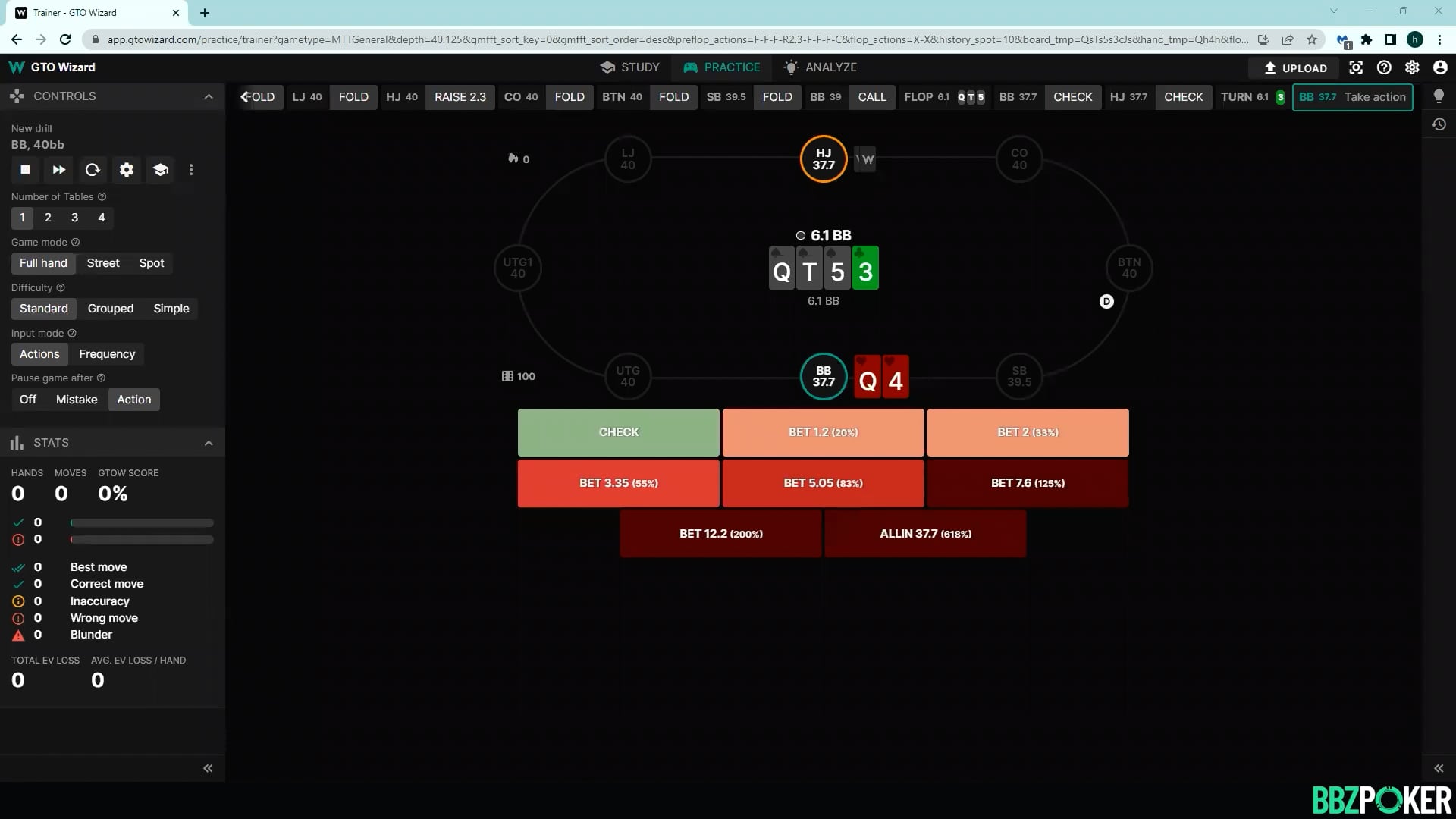 BB vs MP, check check flop