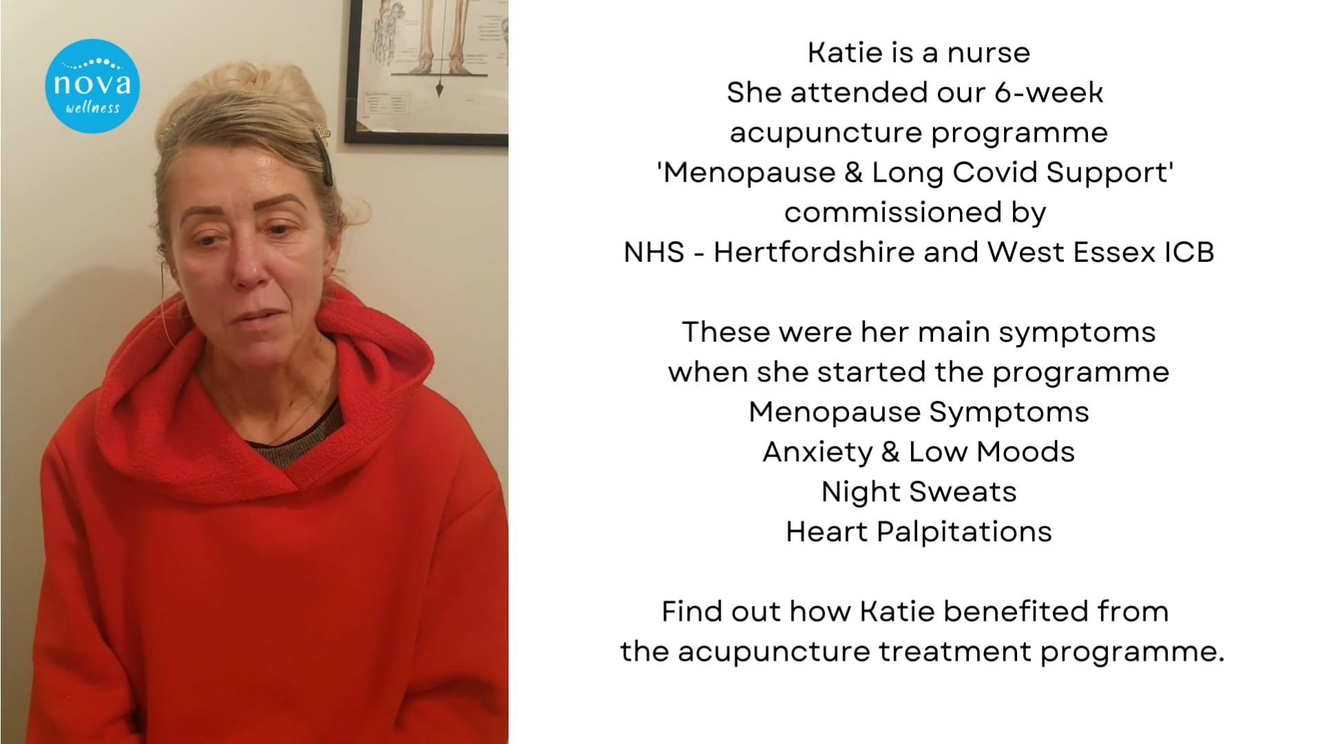 Testimonial: Menopause, Night Sweats, Anxiety, Low Moods, Heart Palpitations - Acupuncture