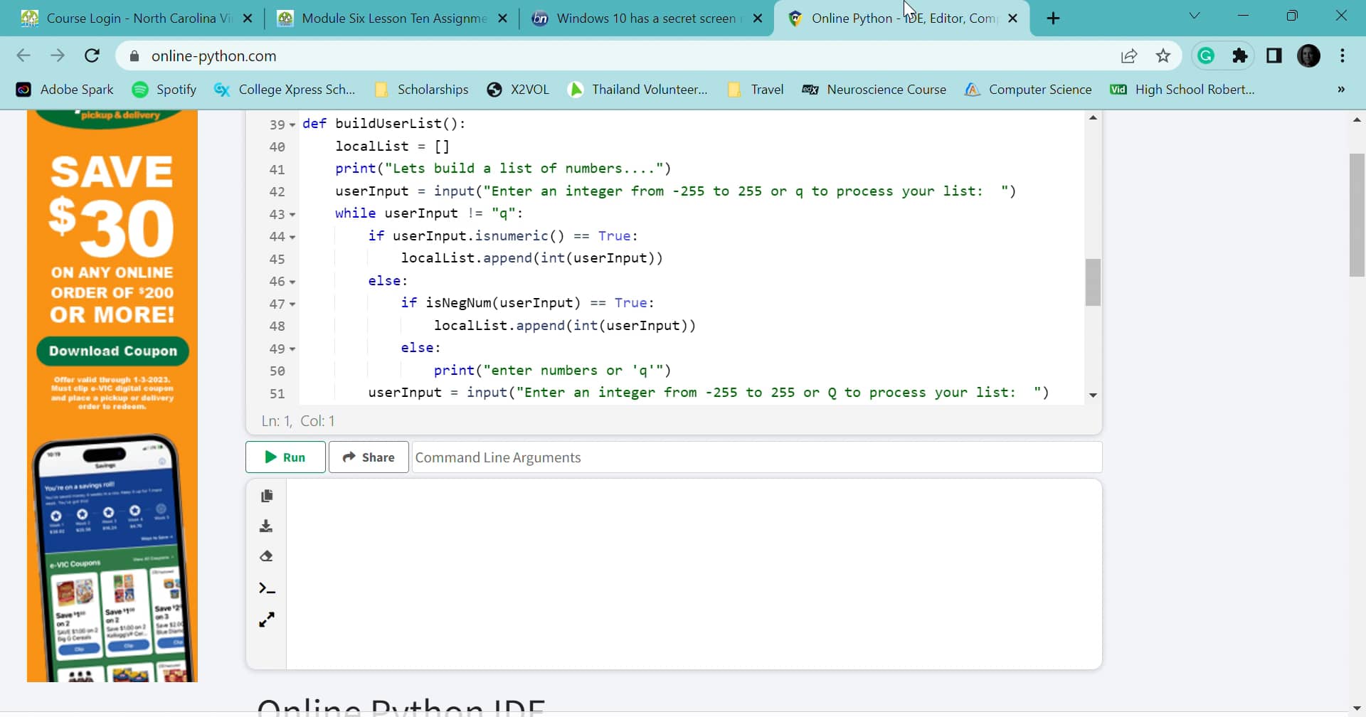 Online python ide editor compiler interpreter google chrome 2023