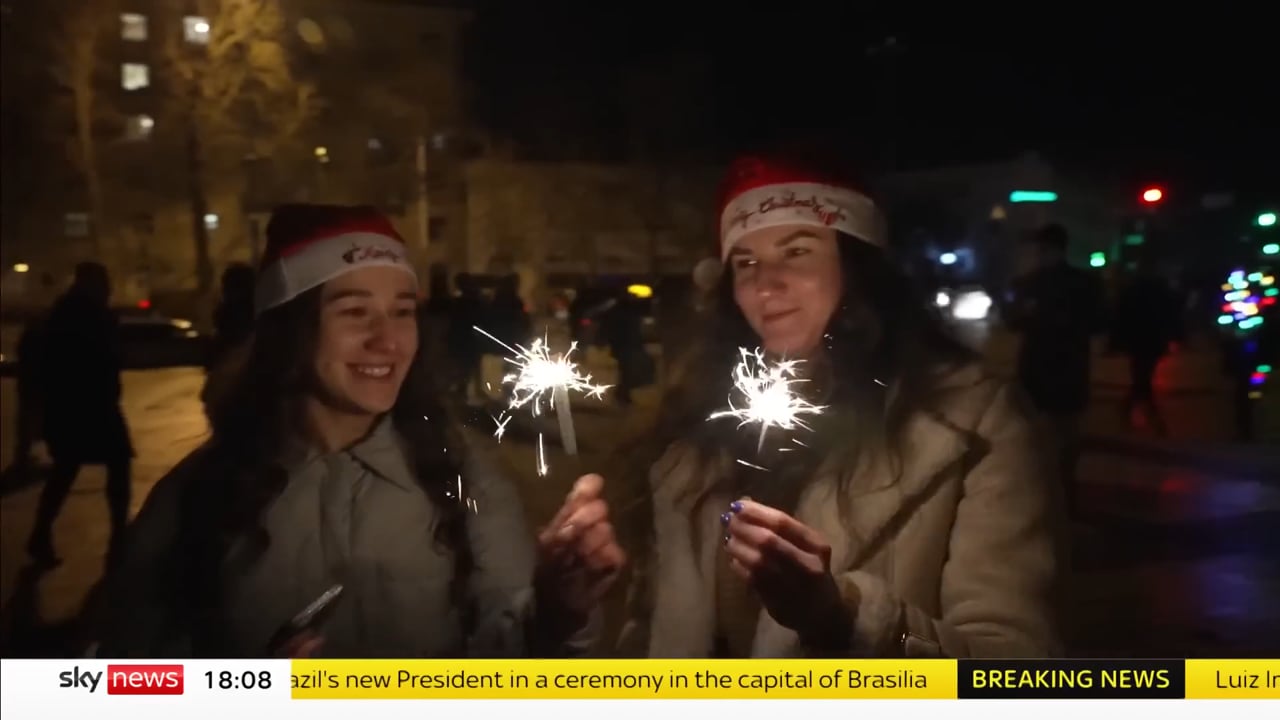 War in Ukraine 2022 - Kyiv - 31 December 2022. More missiles strikes hit Kyiv, as people stay defiant for NYE