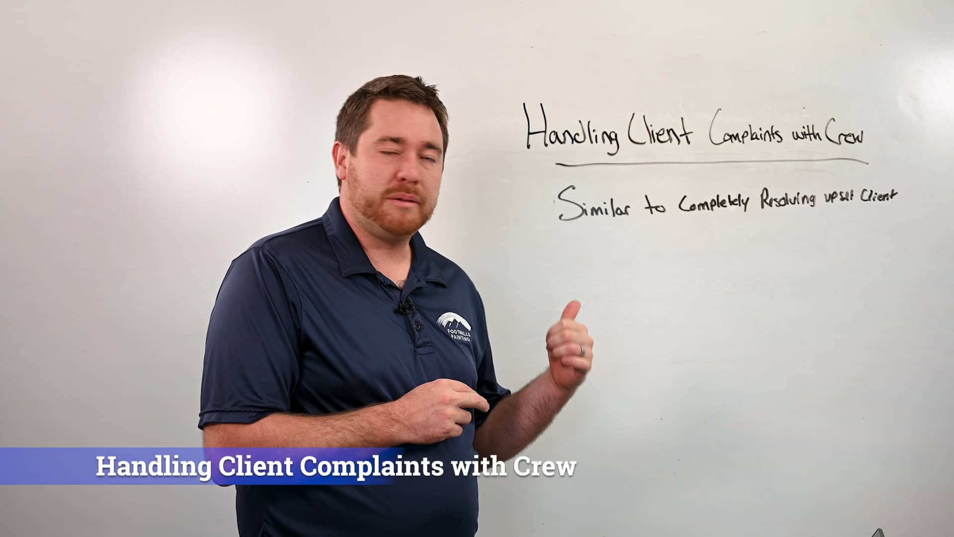Handling client complaints with crew on vimeo