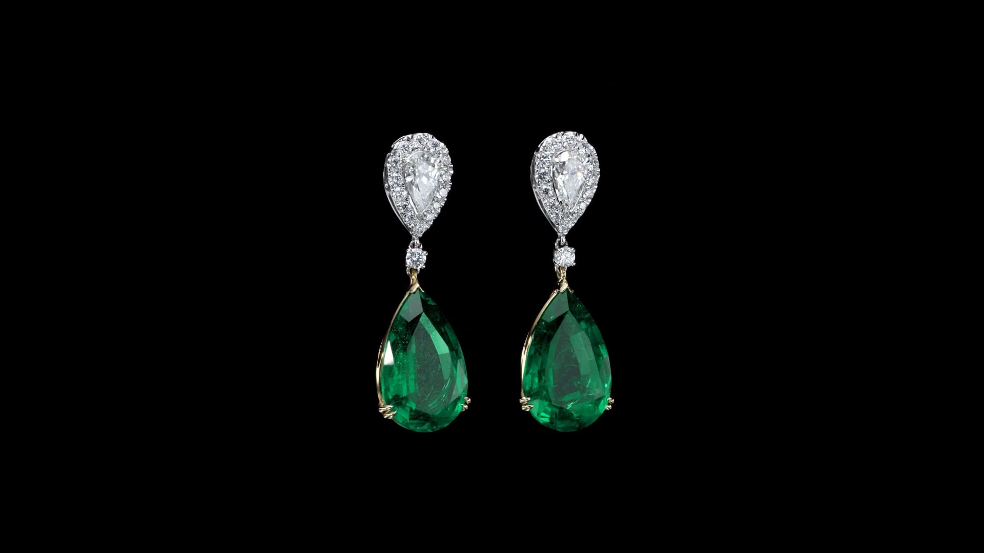Boucles D'oreilles Pendantes En Or Jaune 18 Carats, Poids 5.44g - Neuf Avec étiquettes, Fermoir Clous
