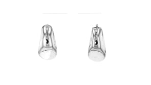 Italian Sterling Silver Graduated Hoop Earrings. 1 18
