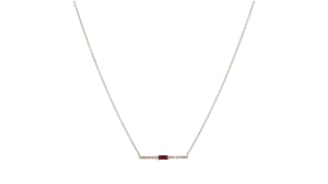 20 Carat Ruby and .11 ct. t.w. Diamond Bar Necklace in 14kt Yellow Gold