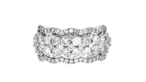 3.00 ct. t.w. Diamond Scalloped Band Ring in 14kt White Gold