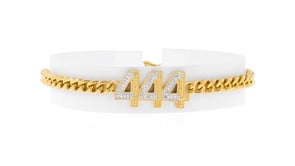 10 ct. t.w. Diamond 444 Angel Number Bracelet in 18kt Gold Over Sterling