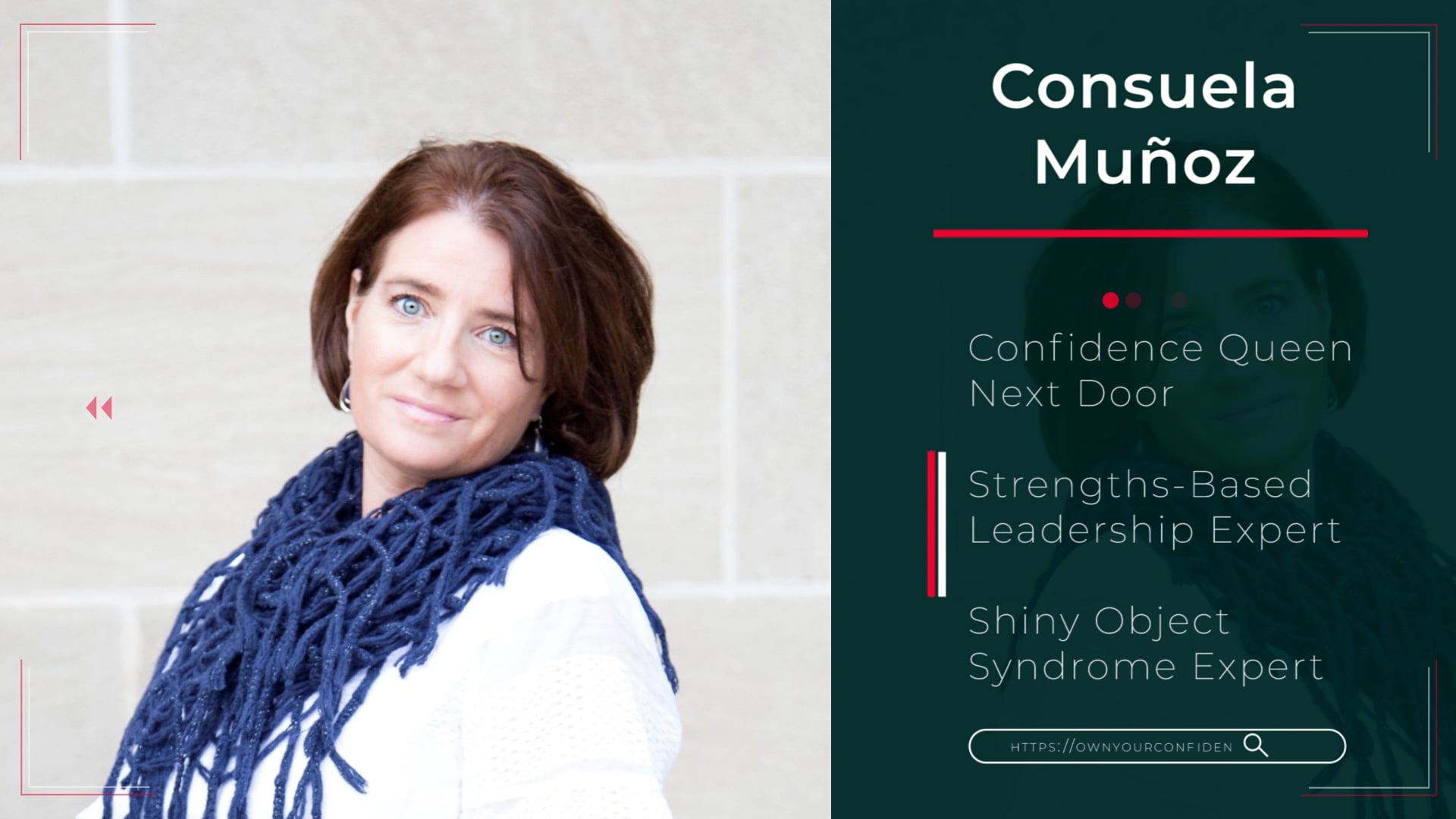 Promotional video thumbnail 1 for Consuela Munoz