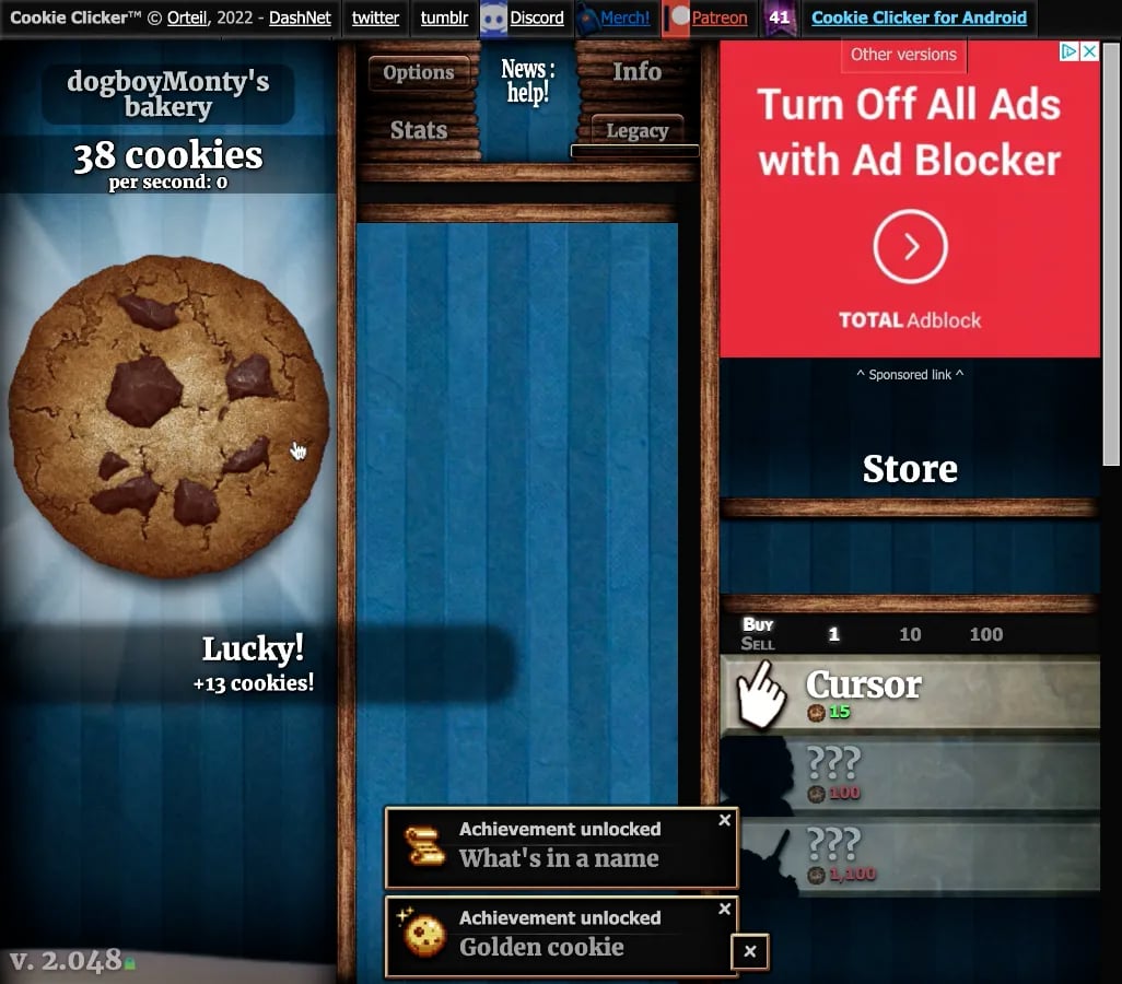 cookie clicker with hacks! on Vimeo