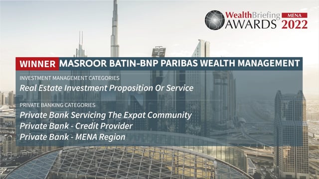 BNP Paribas Wealth Management's Expat, Credit Provider and MENA Achievements placholder image