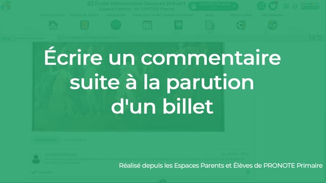 Écrire un commentaire suite à la parution d'un billet