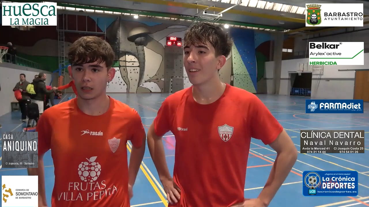 CARLOS ALBÁS y ALEJANDRO MONTERO  (Tras ganar 0-5 en la final. El Equipo DESMADRE se proclama Campeón del Open de Fútbol Torneo de Reyes en categoría absoluta 04.01.2023)