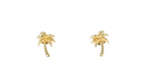 14kt Yellow Gold Palm Tree Earrings