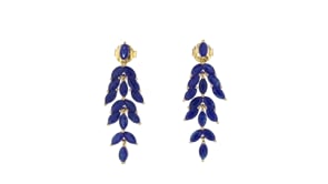 7.25 ct. t.w. Sapphire Chandelier Earrings in 18kt Gold Over Sterling