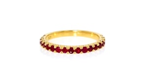 70 ct. t.w. Ruby Ring in 18kt Gold Over Sterling