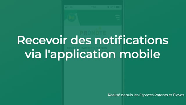 Recevoir des notifications via l'application mobile