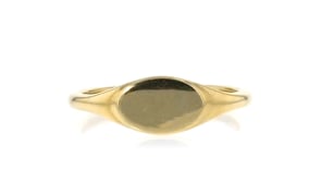 Italian Personalized 14kt Yellow Gold Signet Ring