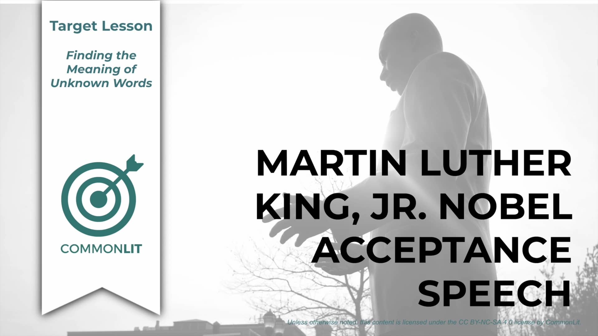 Target Lesson Martin Luther King, Jr. Nobel Acceptance Speech on Vimeo