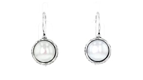 9.5-10mm Cultured Pearl Drop Earrings in Sterling Silver