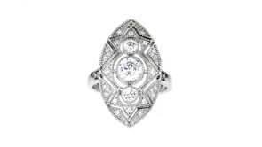 1.30 ct. t.w. CZ Trio Ring in Sterling Silver