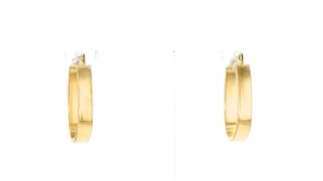 14kt Yellow Gold Wide Oval Hoop Earrings