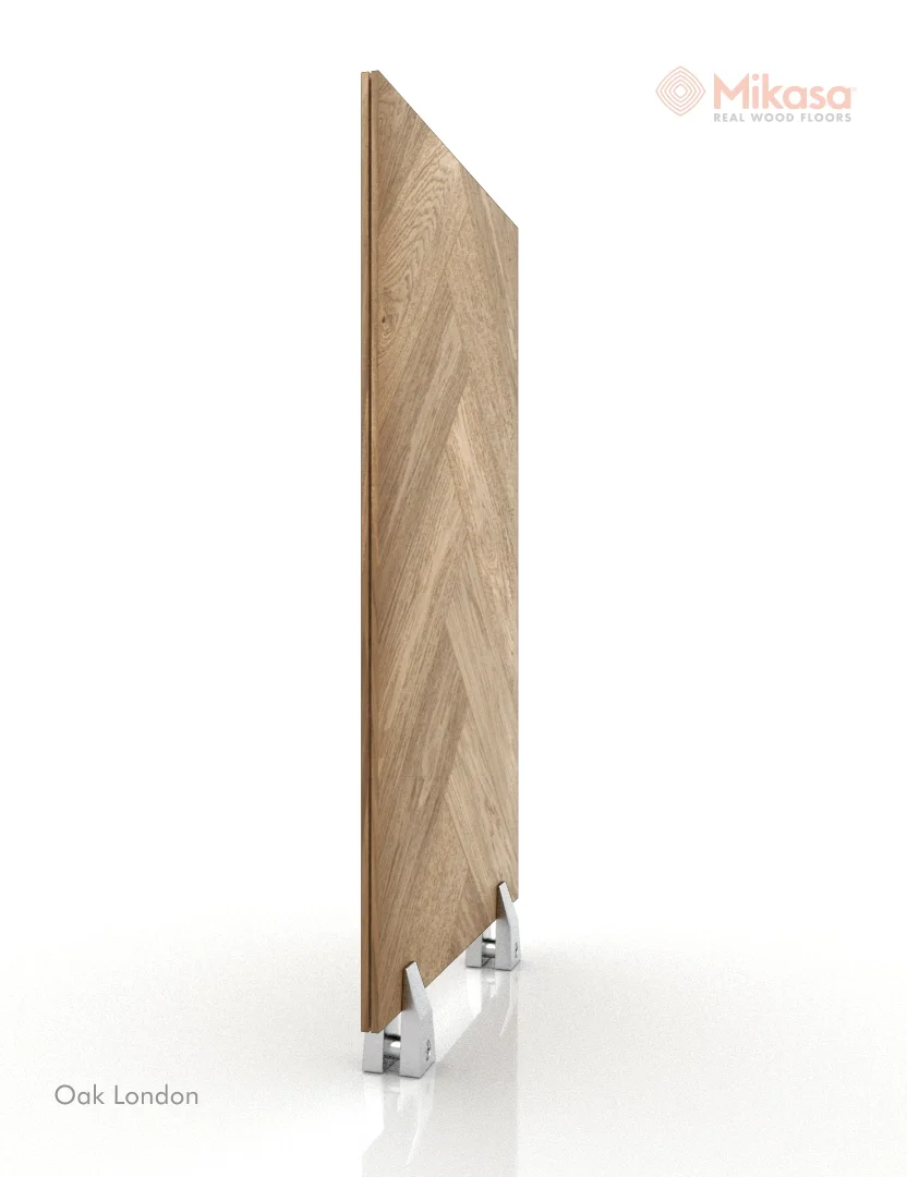 Oak London Pristine Herringbone 15mm Engineered Wooden Flooring