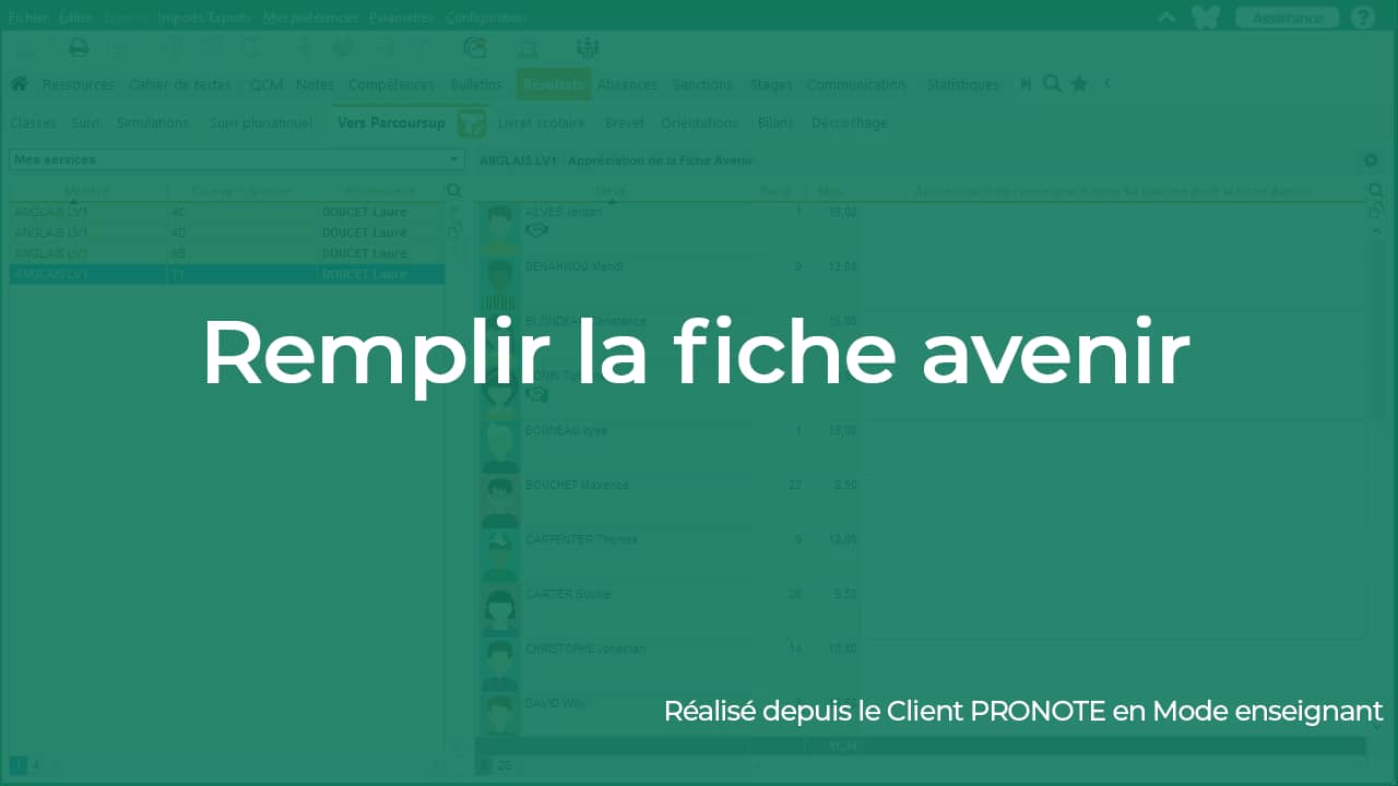 Remplir la fiche avenir on Vimeo