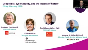 Friday 6 January 2023 - Geopolitics, cybersecurity, and the lessons of history