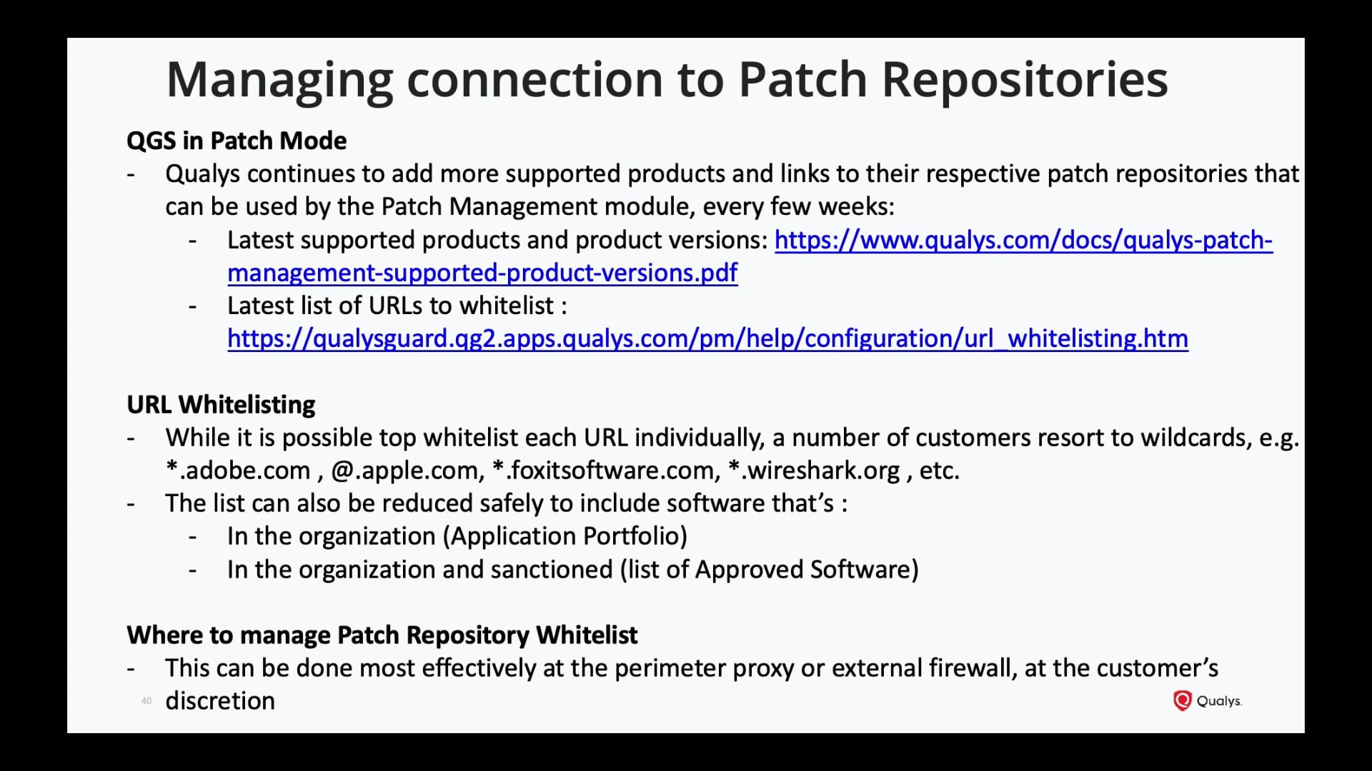 QGS - Managing your connection to Patch Repositories