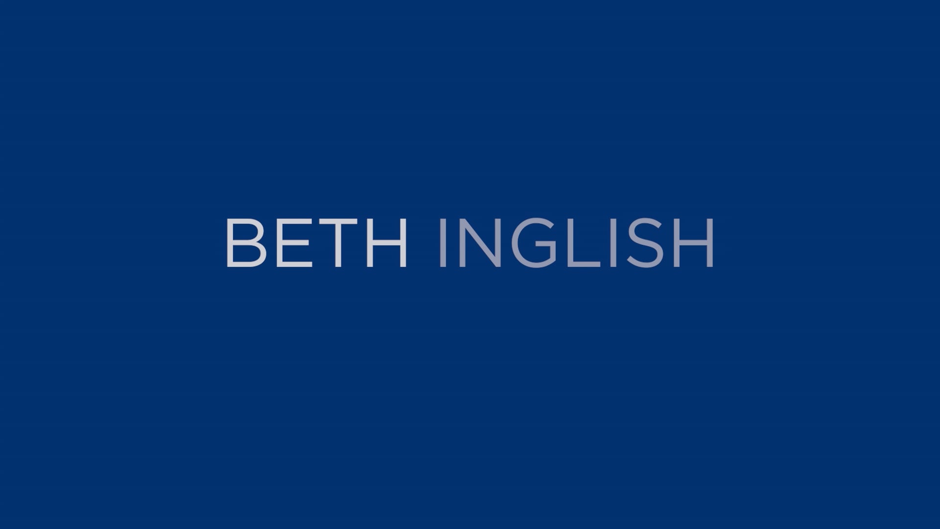 Promotional video thumbnail 4 for Beth Inglish