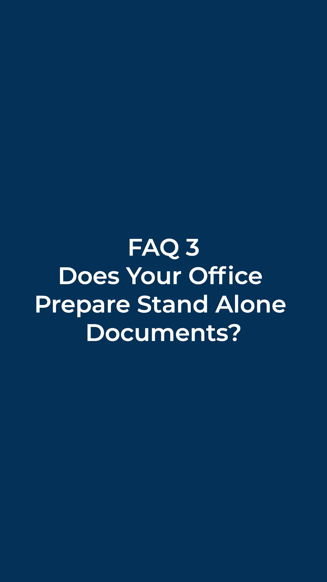 Sherri M. Stinson, P.A. Does Your Office Prepare Stand Alone