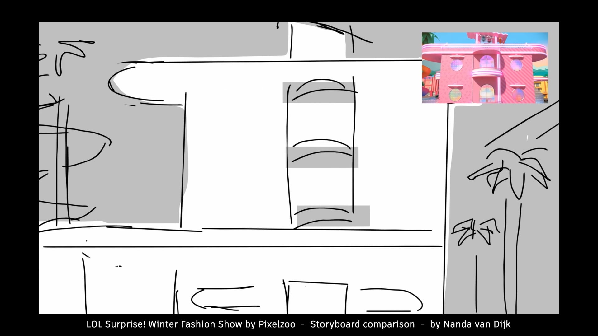 LOL Surprise! Winter Fashion Show Storyboard comparison sequence 6-8 by Nanda van Dijk