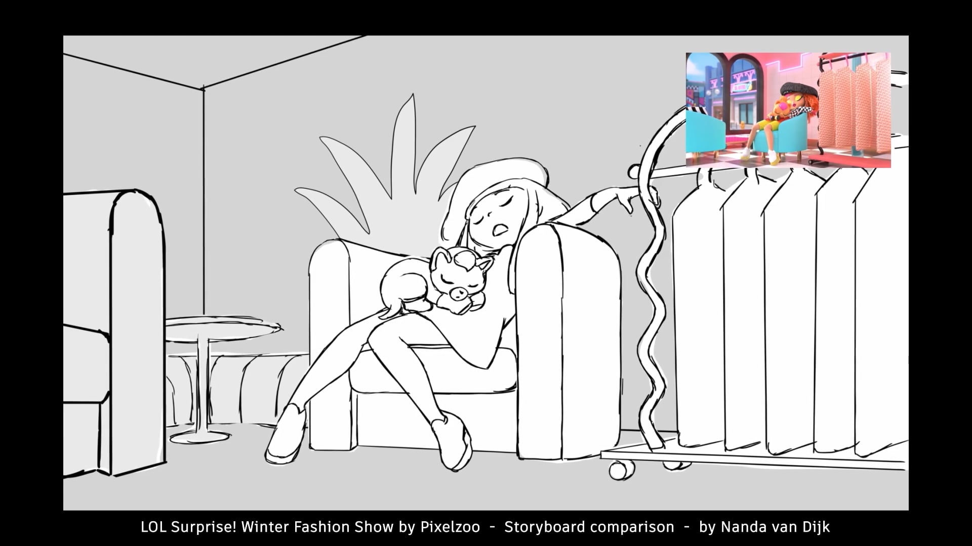 LOL Surprise! Winter Fashion Show Storyboard comparison sequence 41 by Nanda van Dijk