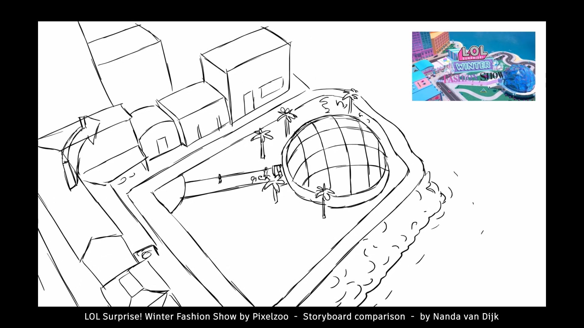 LOL Surprise! Winter Fashion Show Storyboard comparison sequence 1-4 by Nanda van Dijk