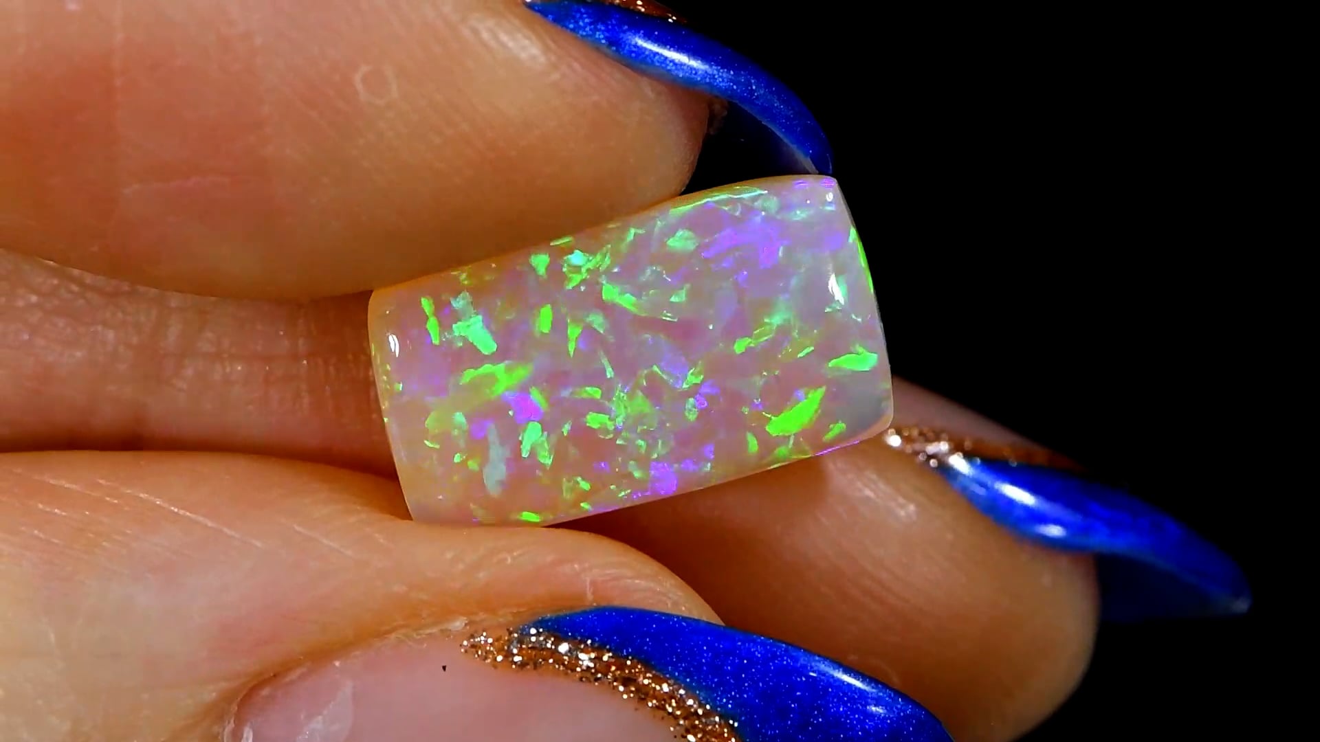 PP520 Gem Chaff Pattern Flash Crystal Boulder Opal 2.91 ct on Vimeo