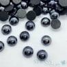 Cabochon Noir nacré thermocollant en céramique - 3mm à 6mm
