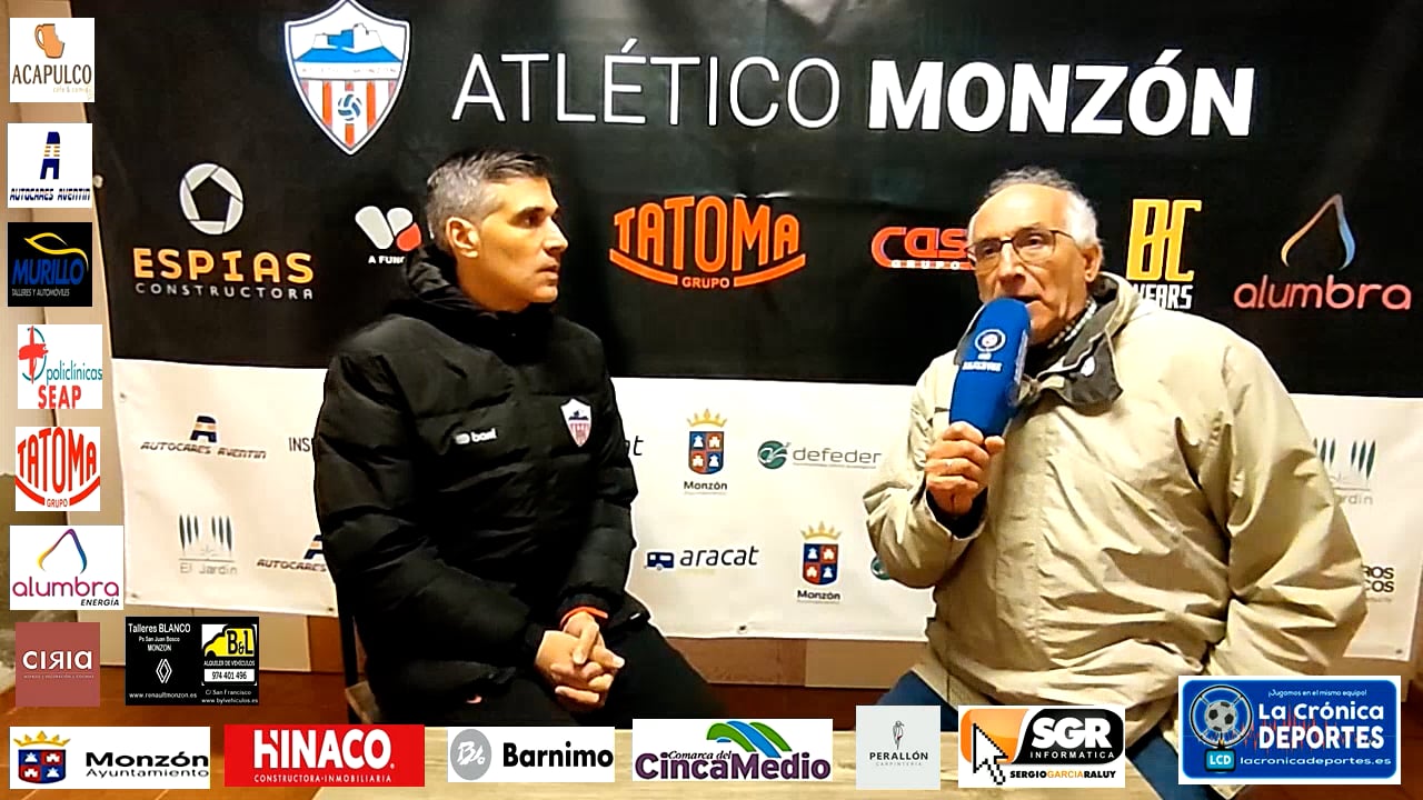 CRISTIAN ABAD (Entrenador Monzón) At Monzón Alumbra 2-0 Tamarite / J 16 / 3ª División