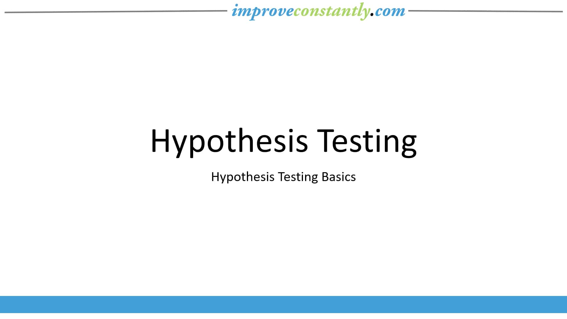 4B1 Hypothesis Testing Basics on Vimeo