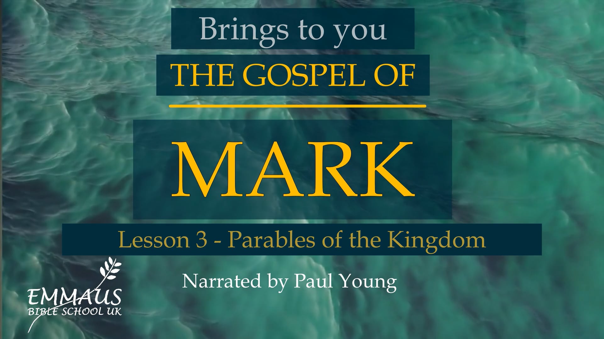 Gospel of Mark Lesson Three.mp4 on Vimeo
