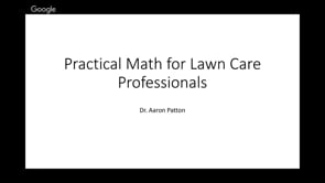 Practical Math for the Turf Professional