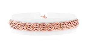 14kt Rose Gold Flat Byzantine Bracelet