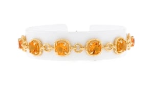 7.50 ct. t.w. Citrine Line Bracelet in 18kt Gold Over Sterling