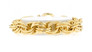 18kt Gold Over Sterling Multi-Oval Link Bracelet