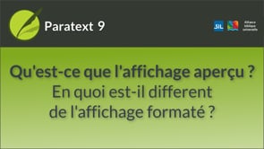 Affichage aperçu
