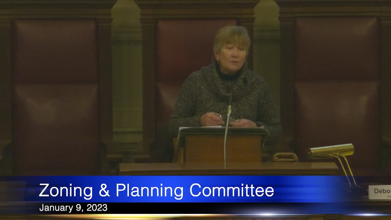 Newton Zoning and Planning Committee January 9, 2023 on Vimeo
