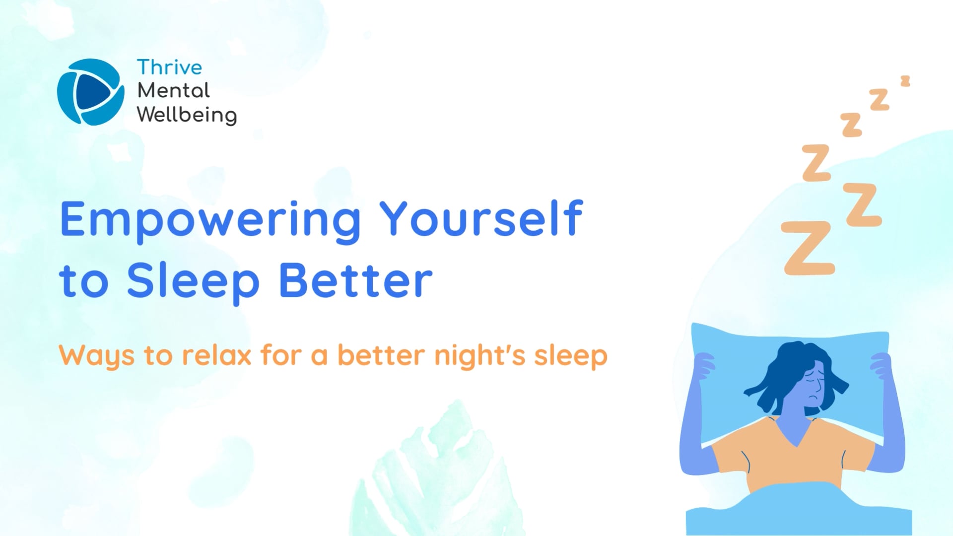 Empowering Yourself to Sleep Better Video on Vimeo