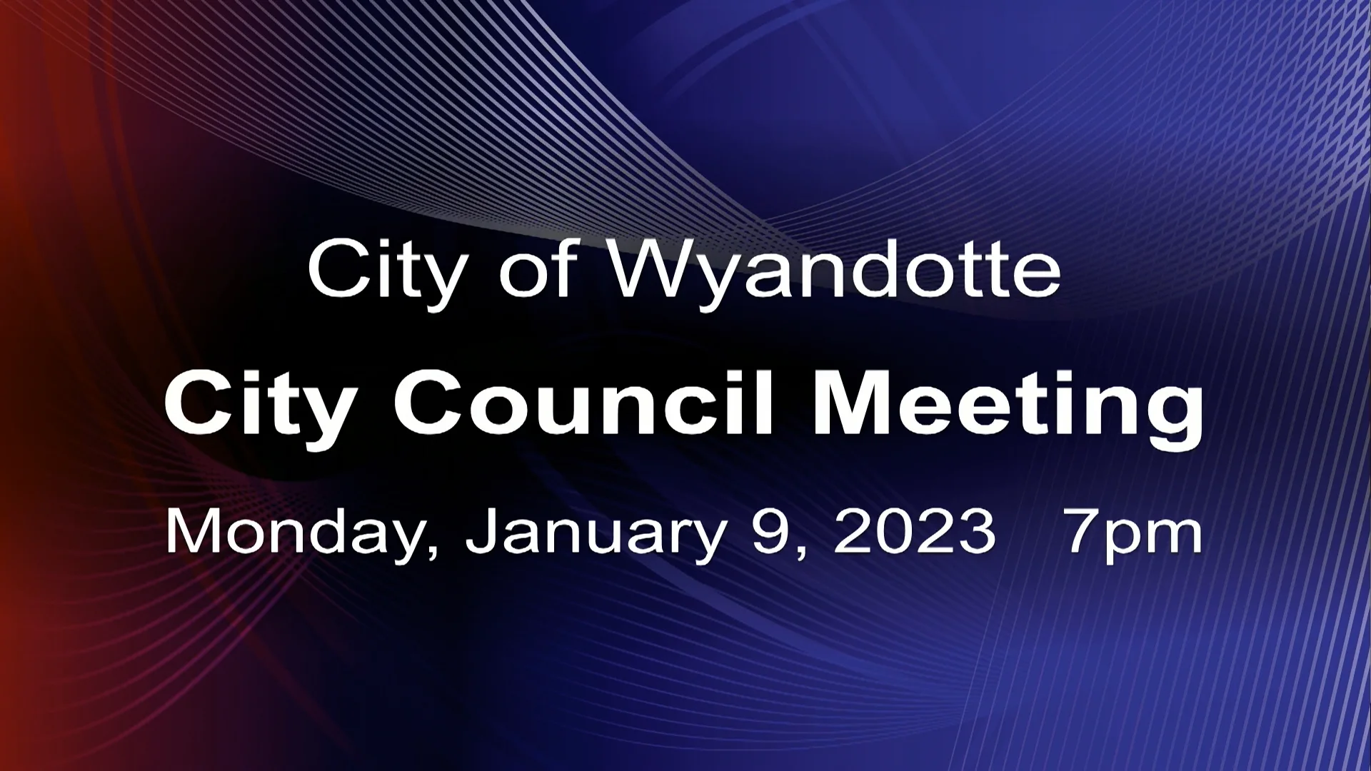 Wyandotte City Council Meeting 01/09/23 on Vimeo