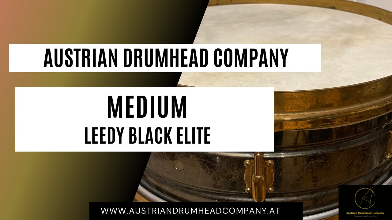 Austrian Drumhead Company Calfhead "Medium" - 14" Leedy Black Elite Snare