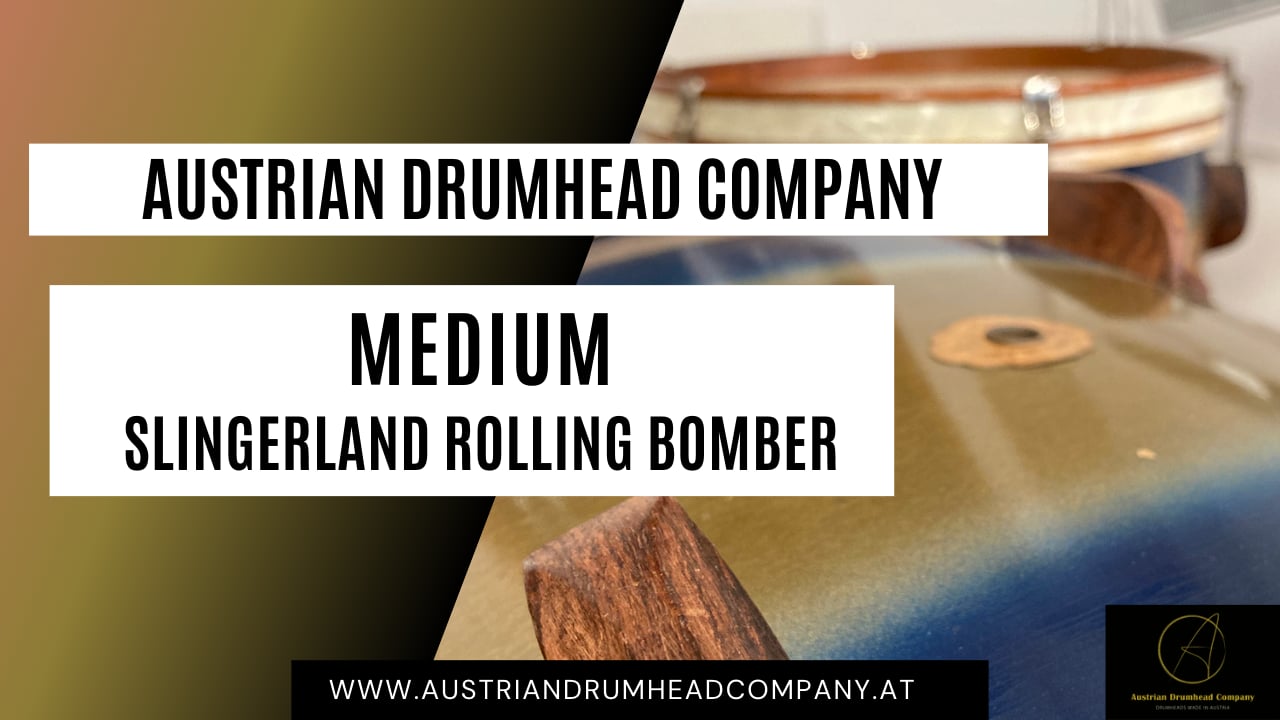 Austrian Drumhead Company Calfhead "Medium" - 14" Slingerland Rolling Bomber Snare & 26" Bassdrum