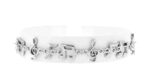 Sterling Silver Musical Note Bracelet